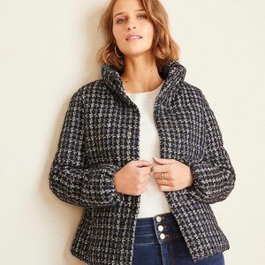 Ann Taylor Tweed Plaid Puffer Jacket NWT - Size XLP